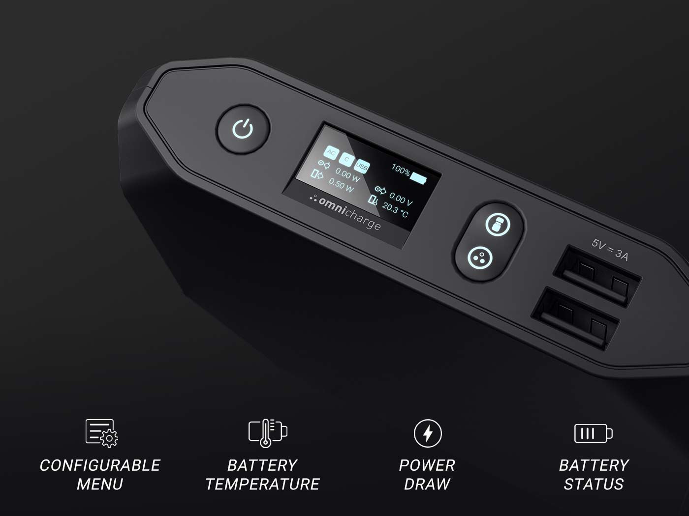 【新品】Omnicharge Omni20 + 100W DC Portable Laptop Charger | Omni 20+ Power Bank | Omnicharge